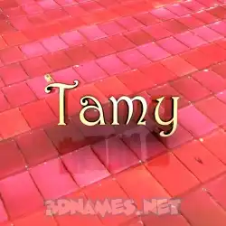 tamy in Red Tiles style - 3D name wallpaper