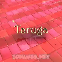 taruga in Red Tiles style - 3D name wallpaper