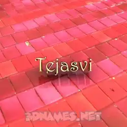 tejasvi in Red Tiles style - 3D name wallpaper
