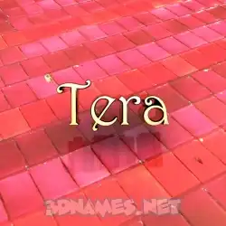 tera in Red Tiles style - 3D name wallpaper
