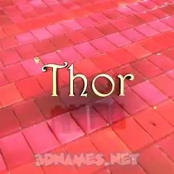 thor in Red Tiles style - 3D name wallpaper