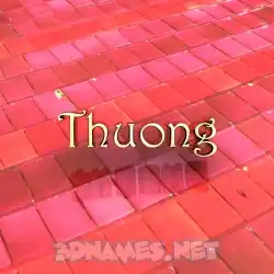 thuong in Red Tiles style - 3D name wallpaper