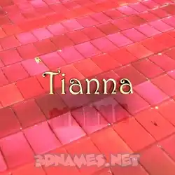 tianna in Red Tiles style - 3D name wallpaper