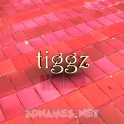 tiggz in Red Tiles style - 3D name wallpaper