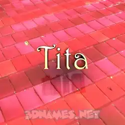tita in Red Tiles style - 3D name wallpaper