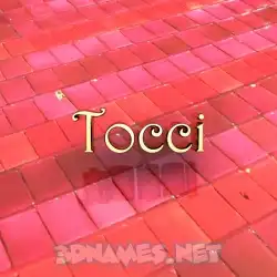 tocci in Red Tiles style - 3D name wallpaper