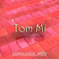tom mi in Red Tiles style - 3D name wallpaper
