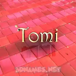 tomi in Red Tiles style - 3D name wallpaper
