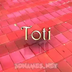 toti in Red Tiles style - 3D name wallpaper