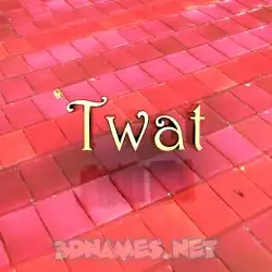 twat in Red Tiles style - 3D name wallpaper
