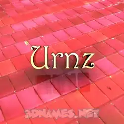 urnz in Red Tiles style - 3D name wallpaper