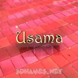 usama in Red Tiles style - 3D name wallpaper