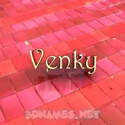 venky in Red Tiles style - 3D name wallpaper