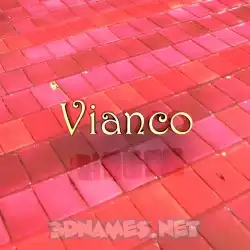 vianco in Red Tiles style - 3D name wallpaper
