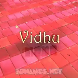 vidhu in Red Tiles style - 3D name wallpaper