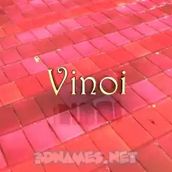 vinoi in Red Tiles style - 3D name wallpaper