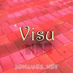 visu in Red Tiles style - 3D name wallpaper