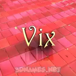 vix in Red Tiles style - 3D name wallpaper