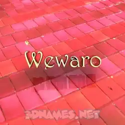 wewaro in Red Tiles style - 3D name wallpaper
