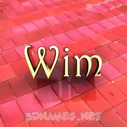 wim in Red Tiles style - 3D name wallpaper