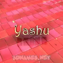 yashu in Red Tiles style - 3D name wallpaper