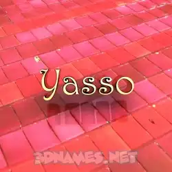 yasso in Red Tiles style - 3D name wallpaper