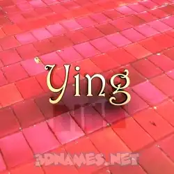 ying in Red Tiles style - 3D name wallpaper