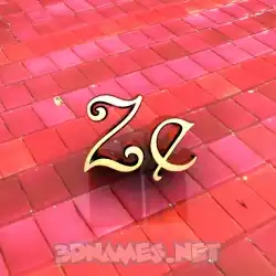 ze in Red Tiles style - 3D name wallpaper