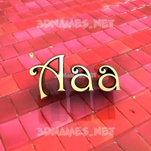 aaa in Red Tiles style - 3D name wallpaper