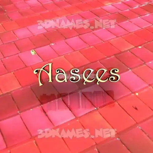 aasees in Red Tiles style - 3D name wallpaper