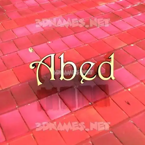 abed in Red Tiles style - 3D name wallpaper