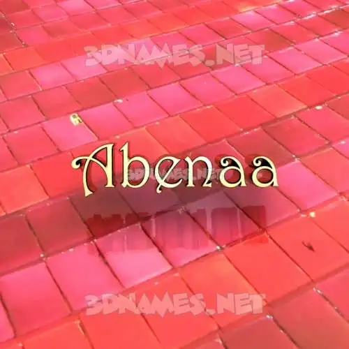 abenaa in Red Tiles style - 3D name wallpaper