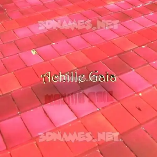 achille gaia in Red Tiles style - 3D name wallpaper achille gaia in Red Tiles style - 3D name wallpaper