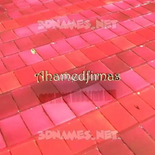 ahamedfirnas in Red Tiles style - 3D name wallpaper