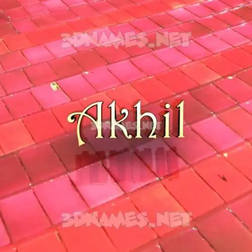akhil in Red Tiles style - 3D name wallpaper