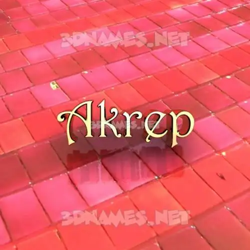 akrep in Red Tiles style - 3D name wallpaper