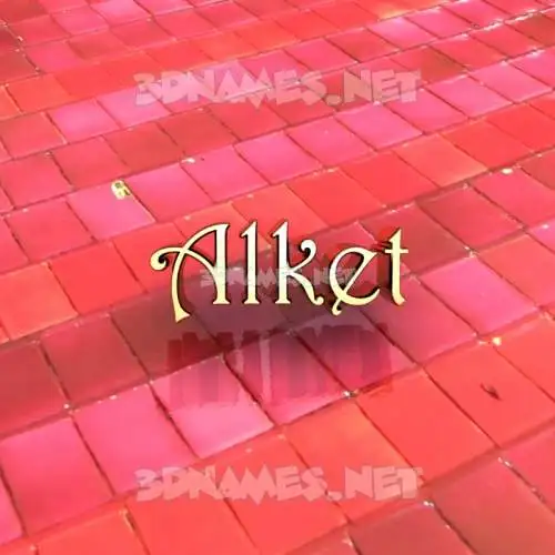 alket in Red Tiles style - 3D name wallpaper