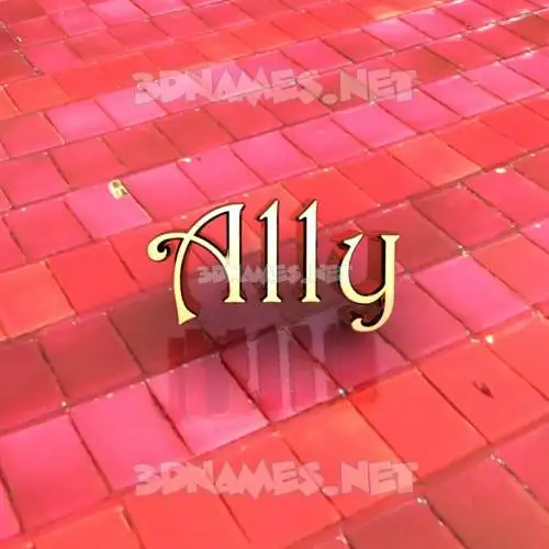 ally in Red Tiles style - 3D name wallpaper ally in Red Tiles style - 3D name wallpaper