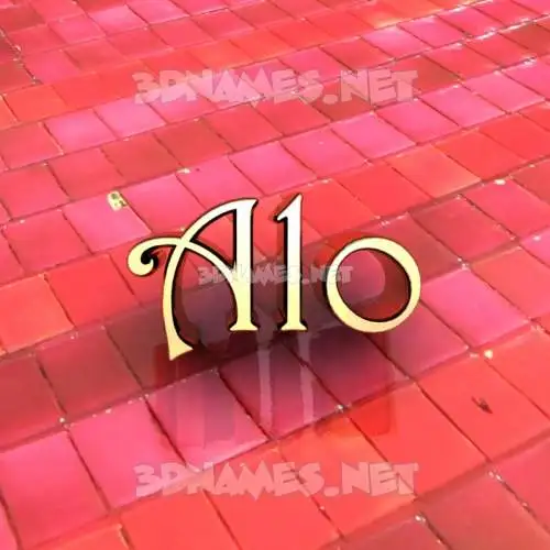 alo in Red Tiles style - 3D name wallpaper