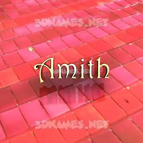 amith in Red Tiles style - 3D name wallpaper