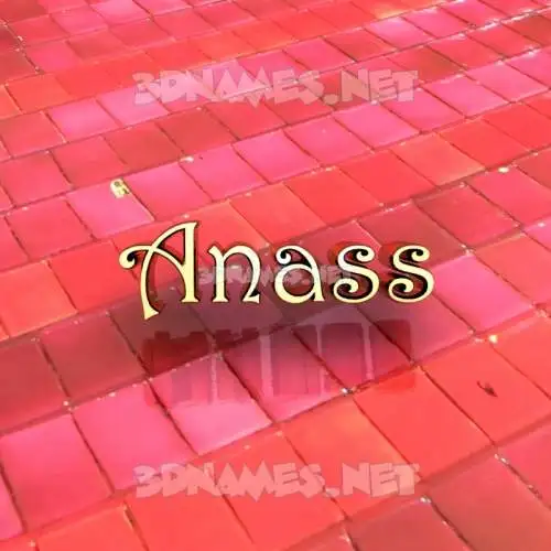 anass in Red Tiles style - 3D name wallpaper