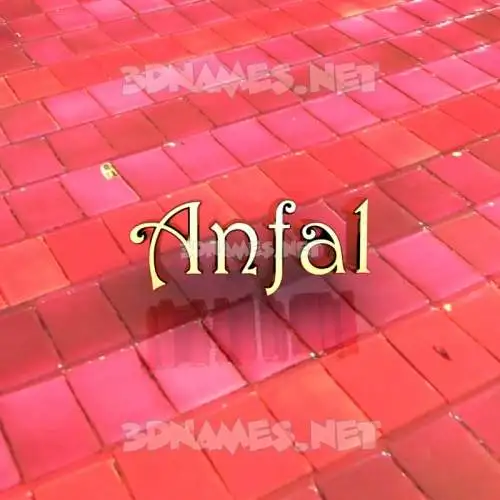 anfal in Red Tiles style - 3D name wallpaper