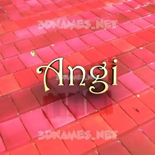angi in Red Tiles style - 3D name wallpaper