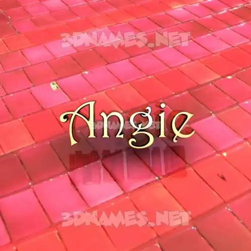 angie in Red Tiles style - 3D name wallpaper
