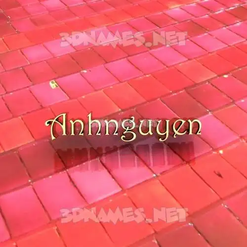 anhnguyen in Red Tiles style - 3D name wallpaper