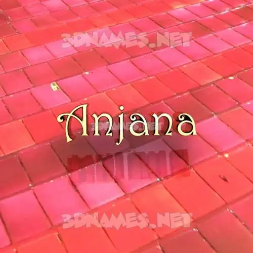 anjana in Red Tiles style - 3D name wallpaper