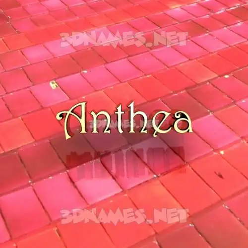 anthea in Red Tiles style - 3D name wallpaper