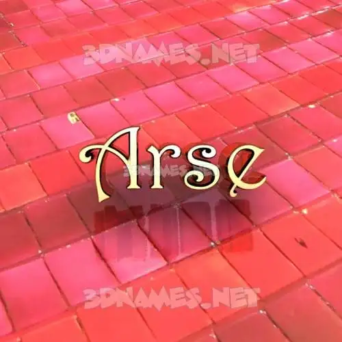 arse in Red Tiles style - 3D name wallpaper