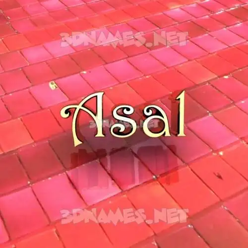 asal in Red Tiles style - 3D name wallpaper