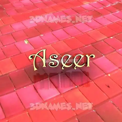 aseer in Red Tiles style - 3D name wallpaper